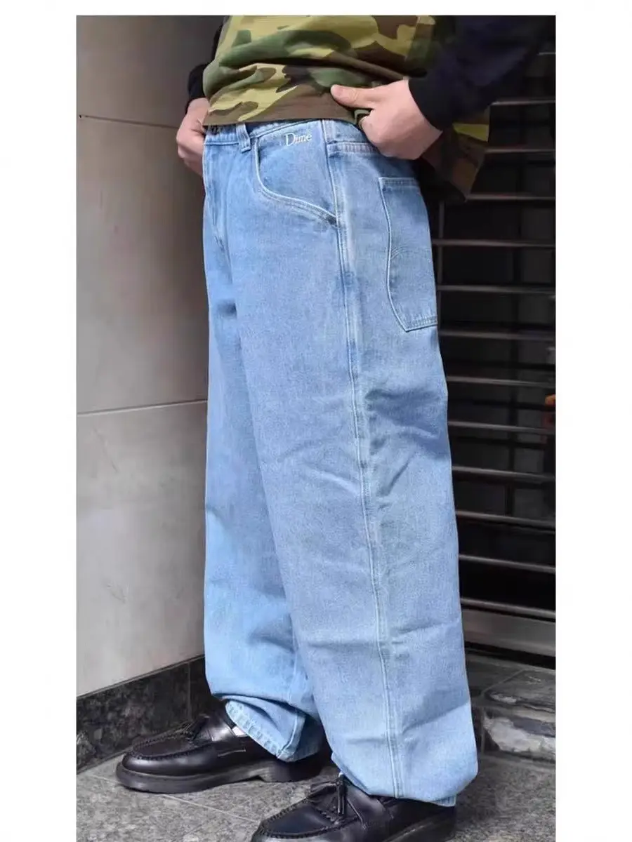 European and American Street Wide Leg Denim Pants Loose Casual Women's Straight Leg High Waist Women's Denim Pants Wholesale