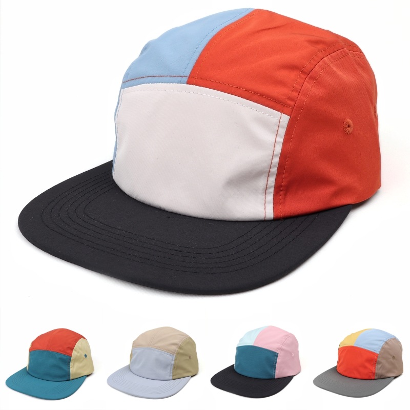 Quick-drying Color-matching Breathable Flat-brimmed Hat Men's Outdoor Casual Soft-top Baseball Cap Sunscreen Flat-brimmed Hat Hip-hop Hat Sunshade Hat