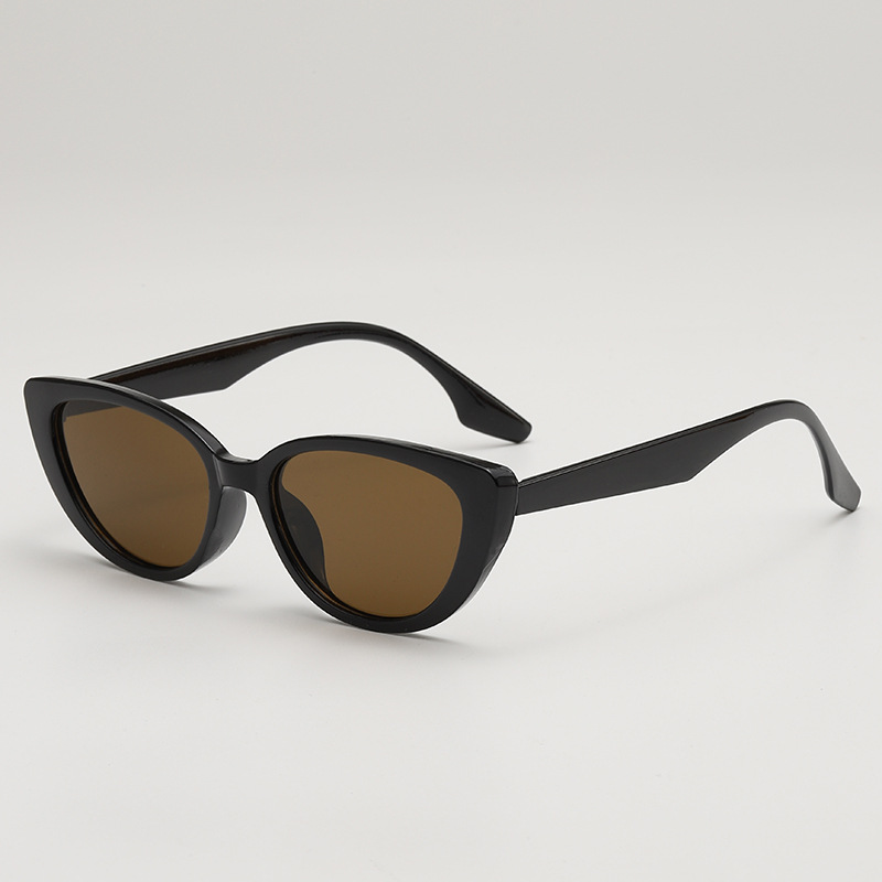 Retro Cat's Eye Sunglasses Women's New Sunshade Sunscreen Glasses Advanced Sense Face Showing Small Ins Internet Celebrity Street Photoshoot Sunglasses