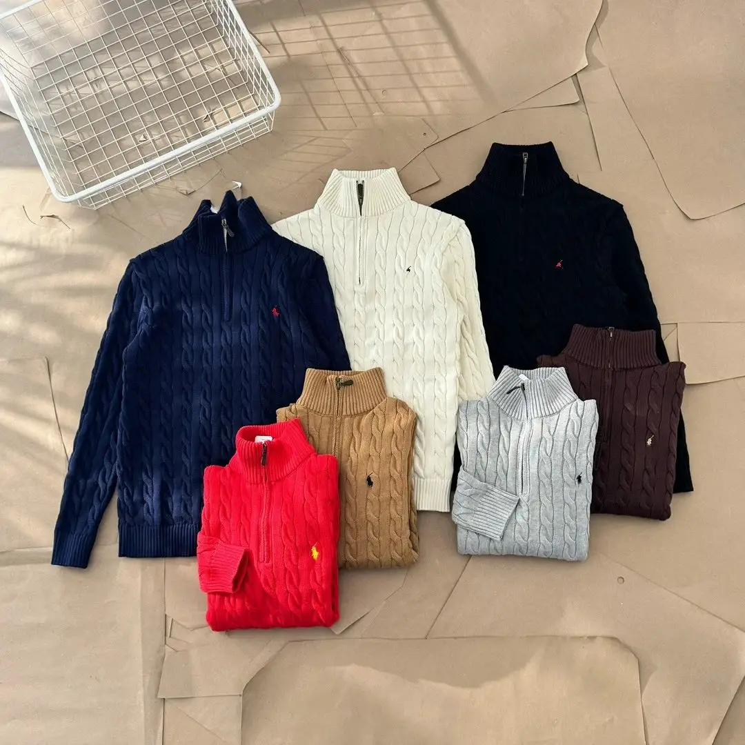 Polo Ralph Lauren Cable Knit Zip Neck Sweater