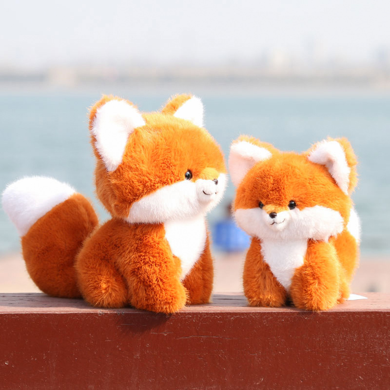 Cute and Chubby Little Fox Plush Toy, Companion Pillow, Gift for Children and Girls