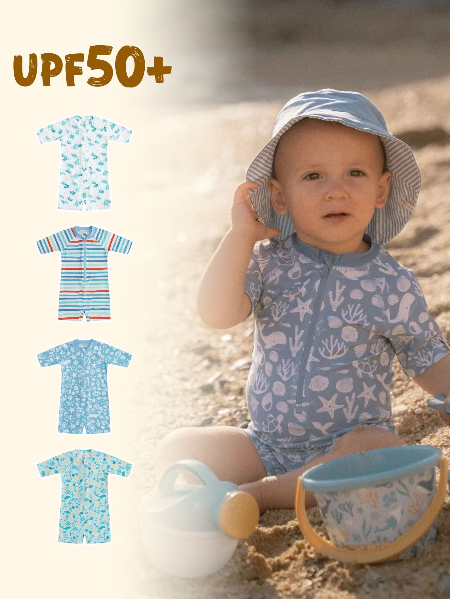 2026 New Children's Swimwear Boys' Ins Cartoon Baby Beach Vacation Swimwear Sun Protection Baby Swimwear Wholesale