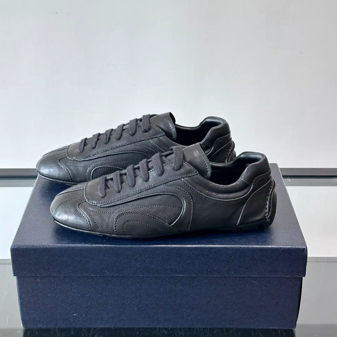High-End New Genuine Leather Shoes, Flat Round-Toe Business Casual Leather Shoes, Versatile British-Style German Training Shoes, Comfortable Men's Trendy Shoes