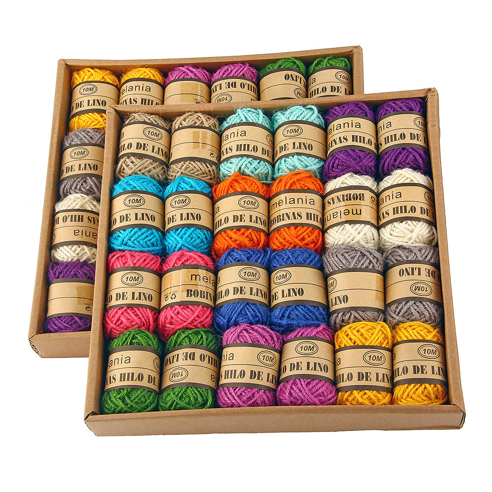 Diy photo wall decoration store natural color yellow 2mm hemp rope 2MM hemp thread handicraft weaving hemp thread