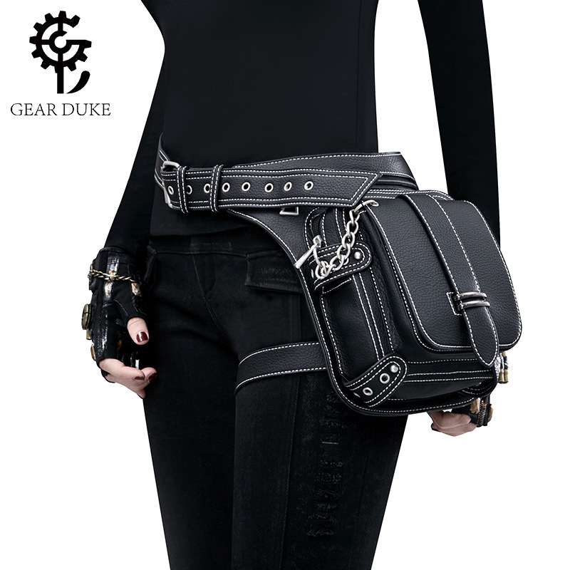 Steampunk retro waist bag men's outdoor shoulder messenger bag women's mobile phone waist bag foreign trade a generation of hair hanging bag