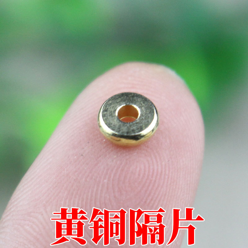DIY Brass Jewelry Beaded Accessories Material Brass Spacer Bead Gasket Beads Handstring Necklace Accessories Wholesale