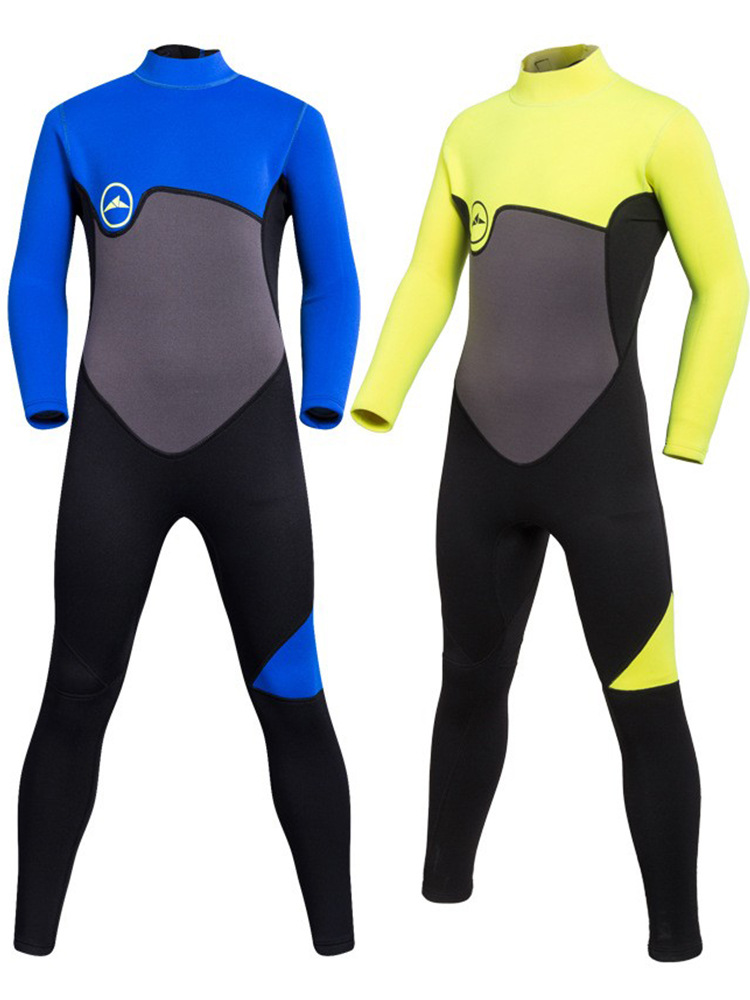 Shabart 2mm Diving Suit Boys Sunscreen Long Sleeve Jellyfish Suit Warm Scuba Suit Children's Swimwear Cross-border