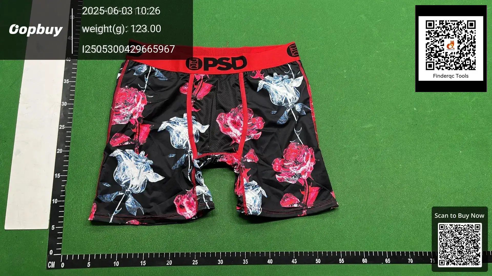 PSD Black Floral Print Boxer Briefs