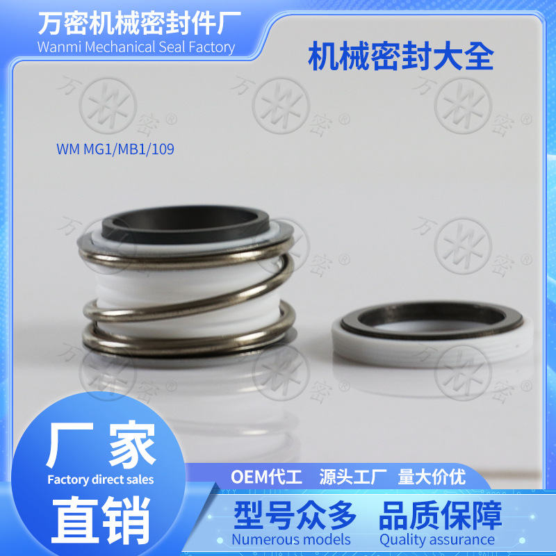 Mechanical Seal 109/Mb/Mg1-25/35Ws Ptfe Alloy Silicon Carbide Mechanical Seal Pipeline Pump Water Seal Corrosion-Resistant