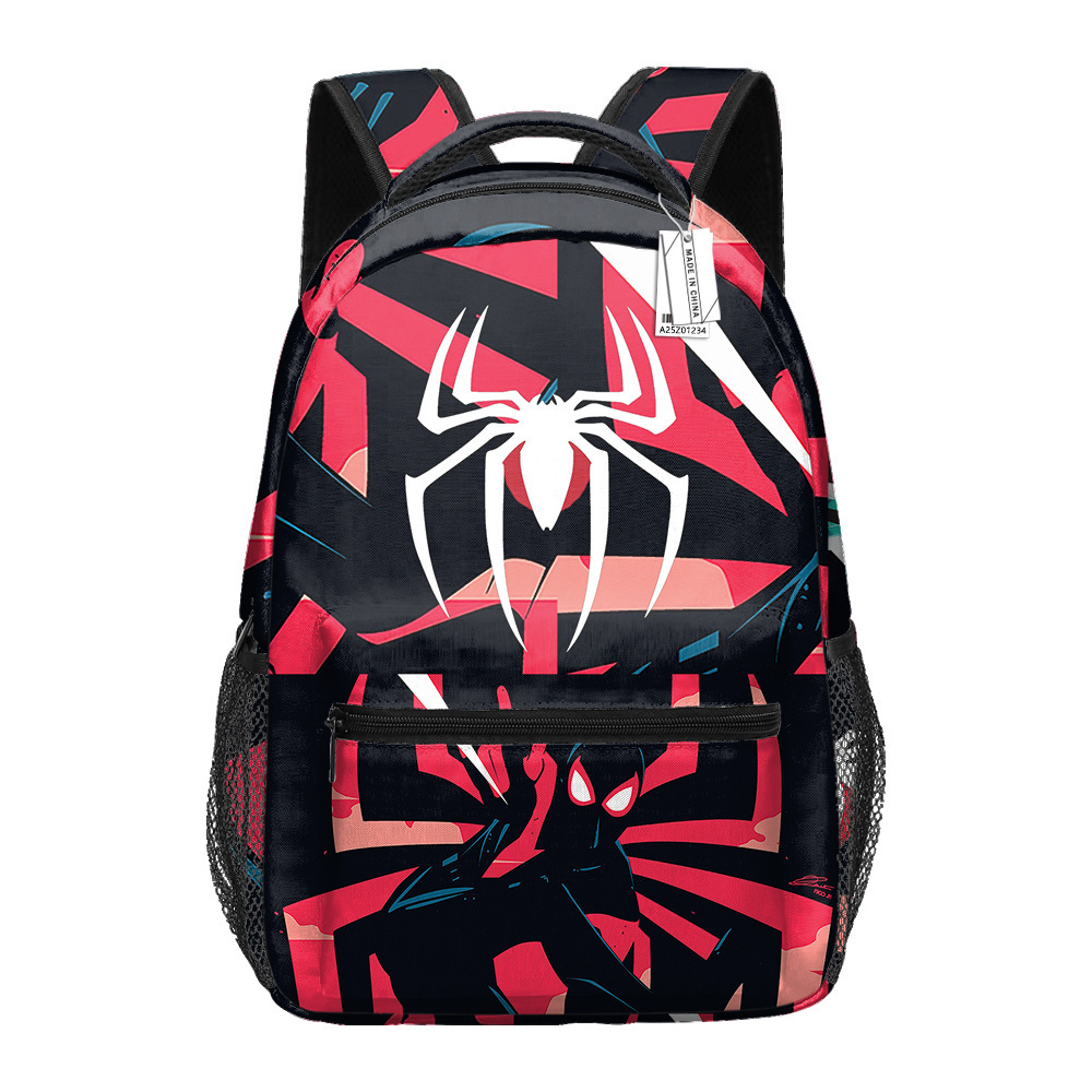 Spiderman Captain America Schoolbag Anime Cartoon Cute New Primary School Schoolbag Boys and Girls Backpack