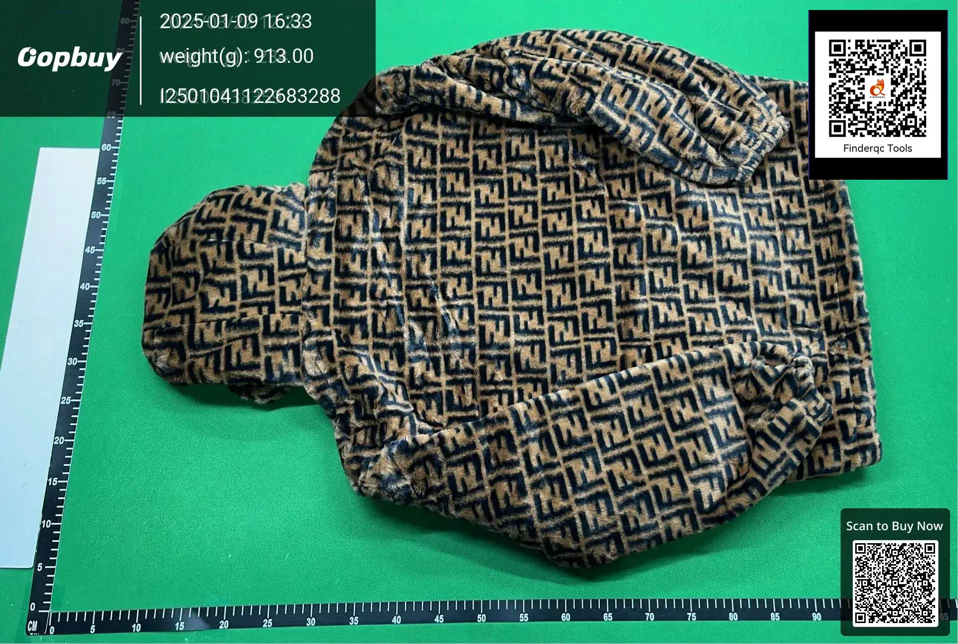 Fendi FF Monogram Fleece Coat