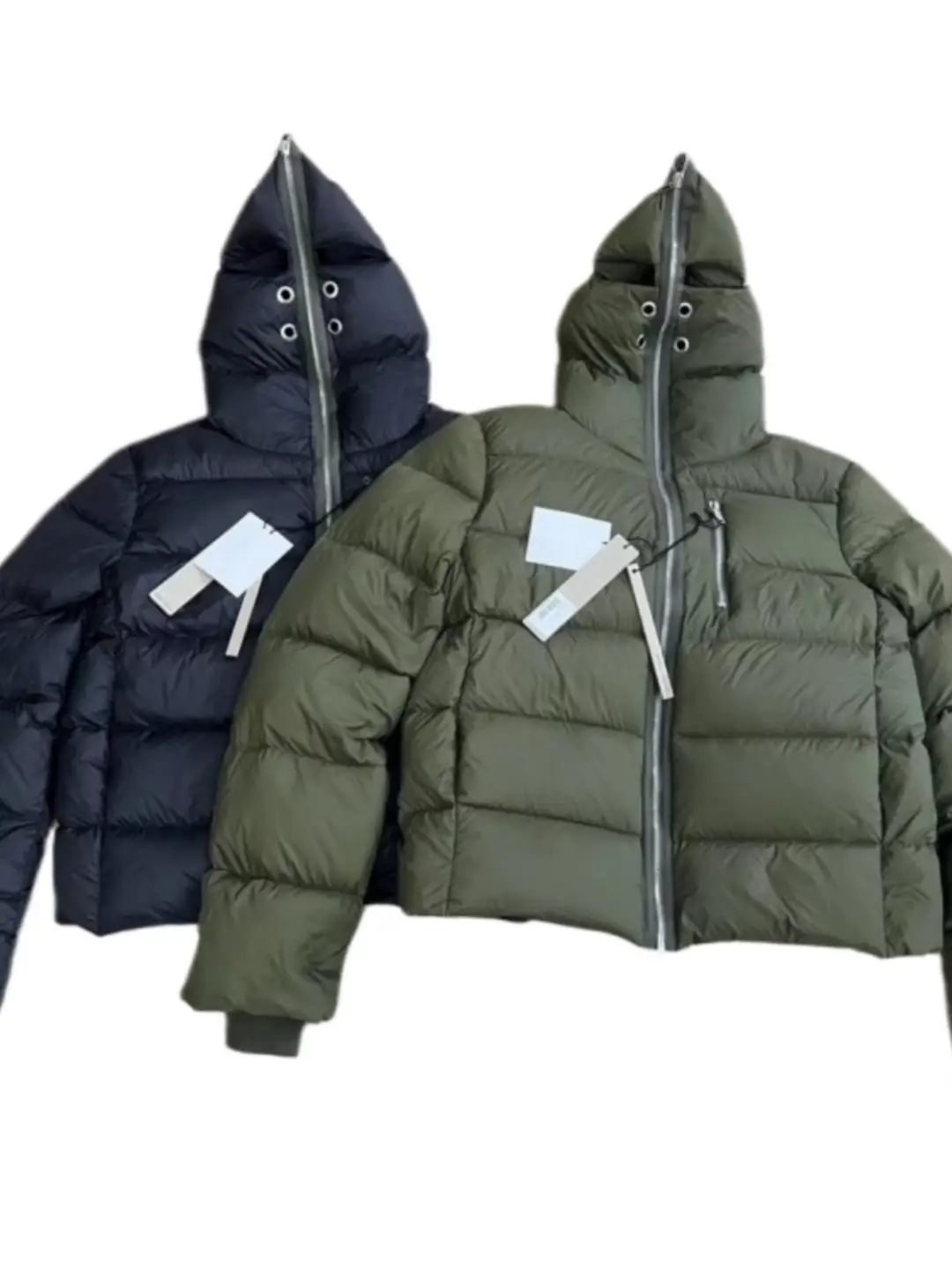 Dawnhin Ro Main Line Winter Shark Head Zipper Hooded Thickened down Jacket Puffer Coat for Men