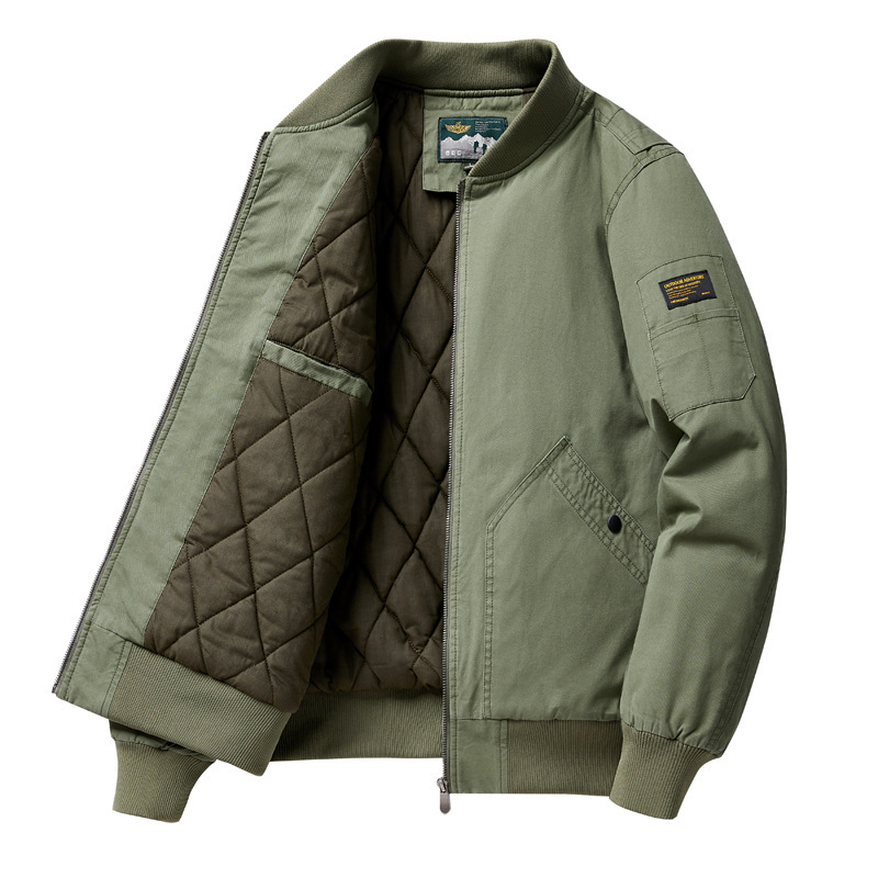 Winter Thickened Cotton-padded Clothes Men's Bomber Jacket Coat Casual Retro Men's Loose plus size Cotton-padded Jacket Men's 8217