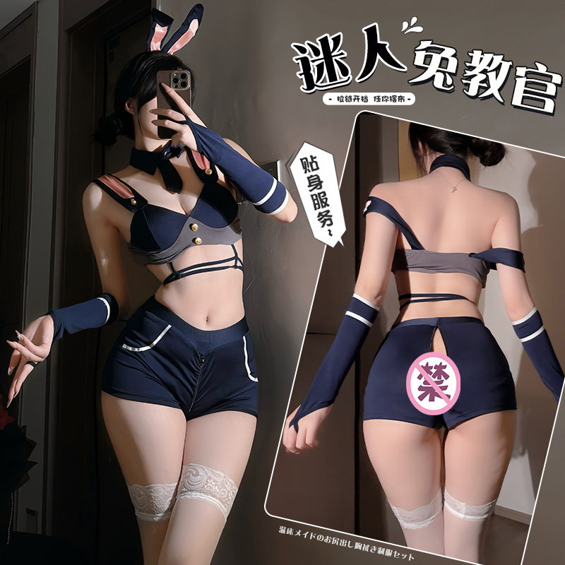 Sexy underwear cos policewoman bunny uniform inspector crotch suit sexy pure want to avoid taking off the uniform 2109
