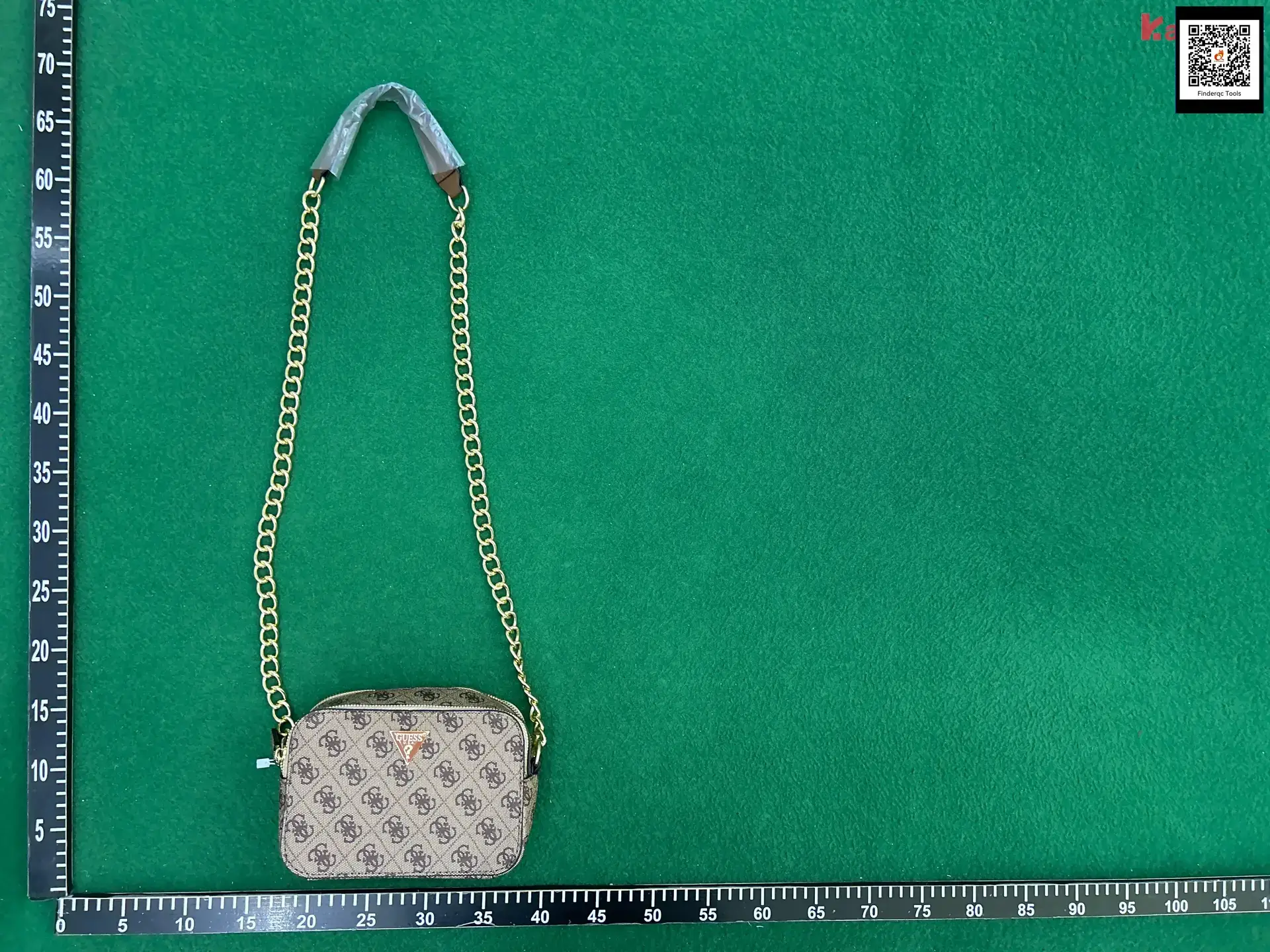 Guess Brand Foreign Trade European and American Style Simple Chain Splicing Color-Blocking Printed Triangle Logo Camera Bag Cover Bag Single Shoulder Crossbody Bag