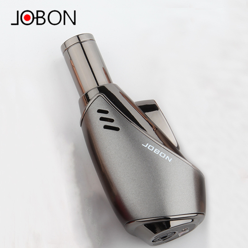 jobon Zhongbang Lighter Gas Creative Personality Windproof Blue Flame Point Moxibustion Direct Cigar Spray Gun Lighter