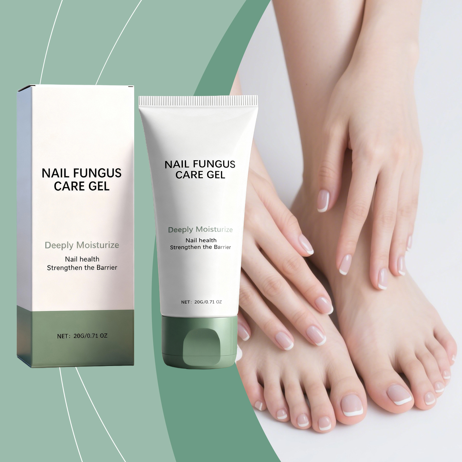 Nail Care Gel, Nail Surface Nourishing and Moisturizing Plant Essence, Daily Cleaning and Care Gel