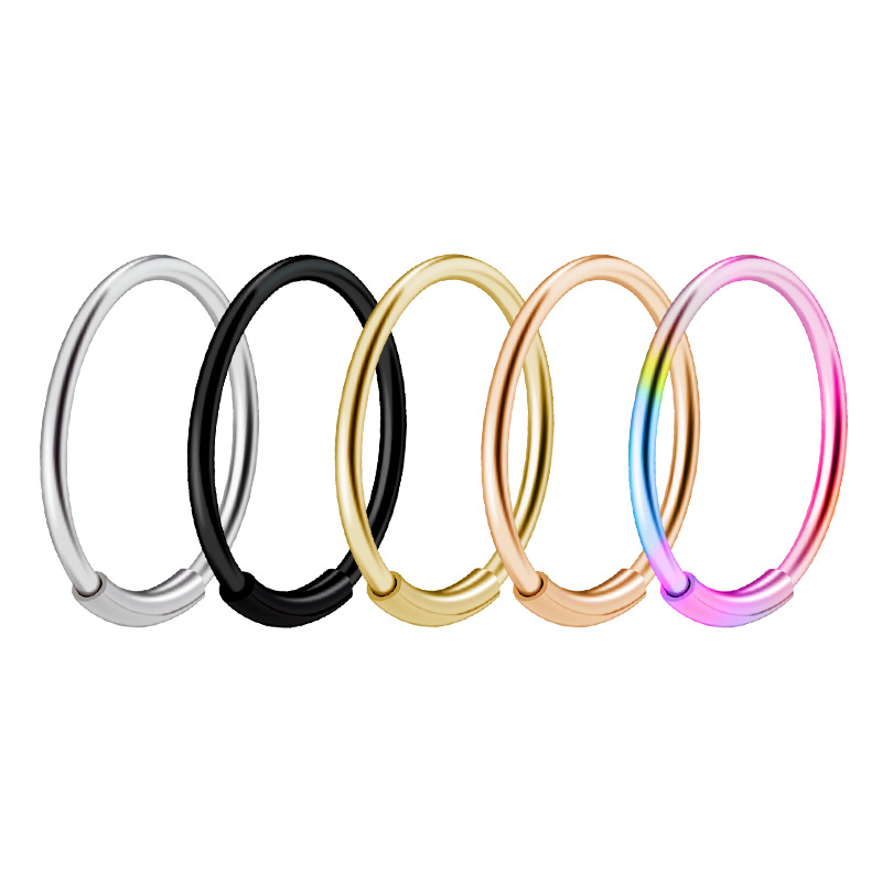 2023 European and American hot selling hip hop punk stainless steel nose ring nose accessories male puncture jewelry nose stud factory cross-border wholesale