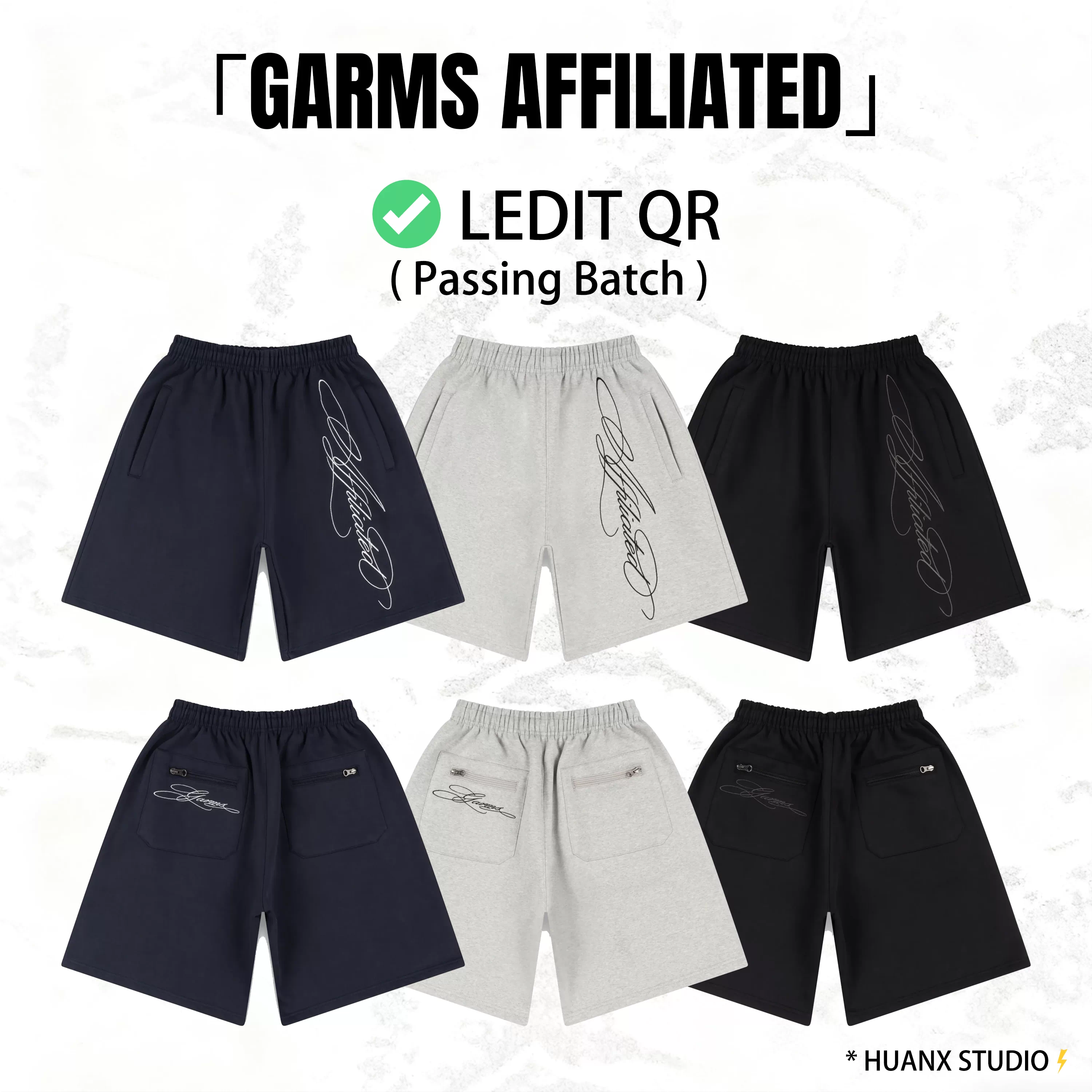 Garms Affiliated Overline Shorts「Letter Embroidered Shorts」