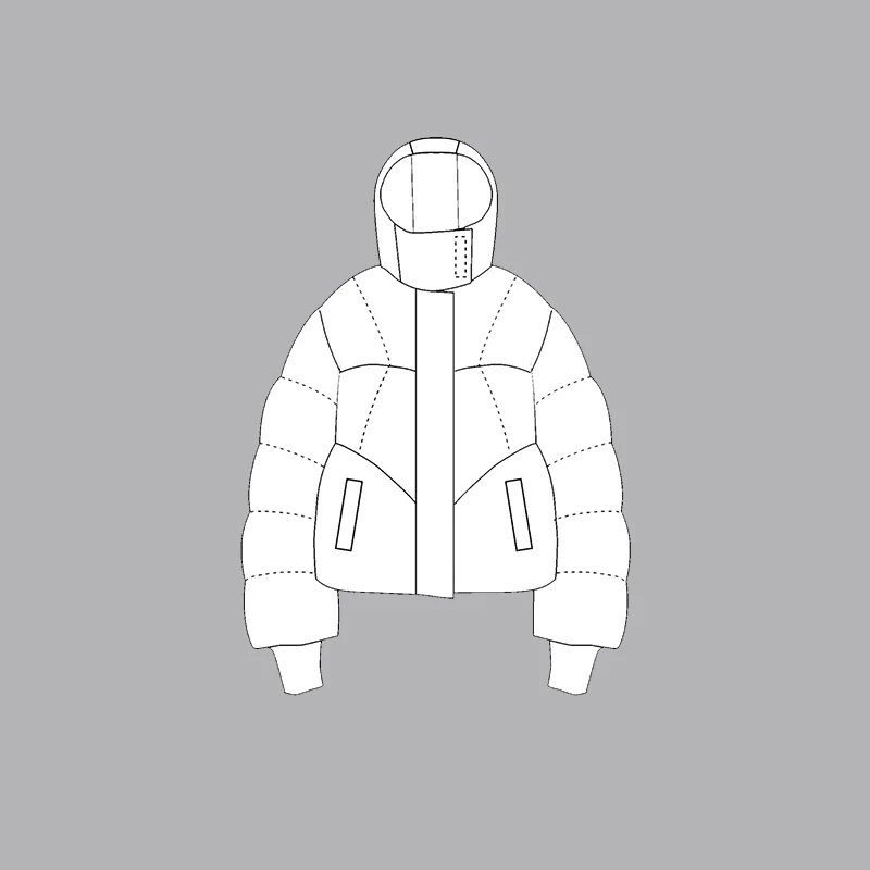 黑连帽羽绒服-西 528019