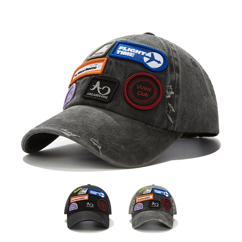 Wasc New Vintage-Style Baseball Cap with Large Brim That Makes the Face Look Smaller, Unisex Versatile Duckbill Cap, Trendy Sunshade Hat