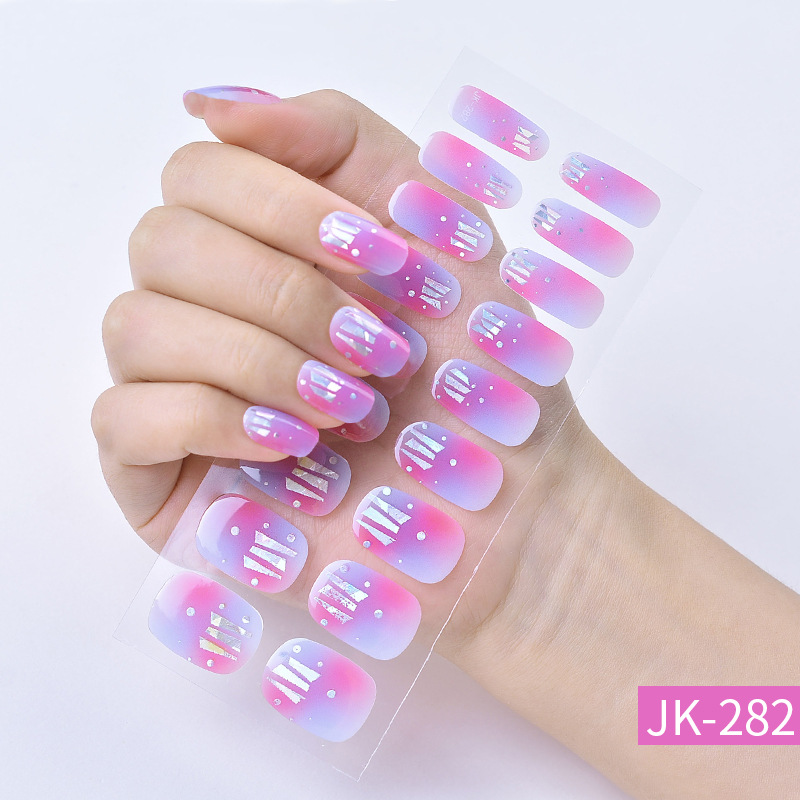 Solid Color Long Island Iced Tea Whitening 3D Waterproof Uv Second Generation Gel Nail Stickers Manicure Stickers Handmade Nail Polish