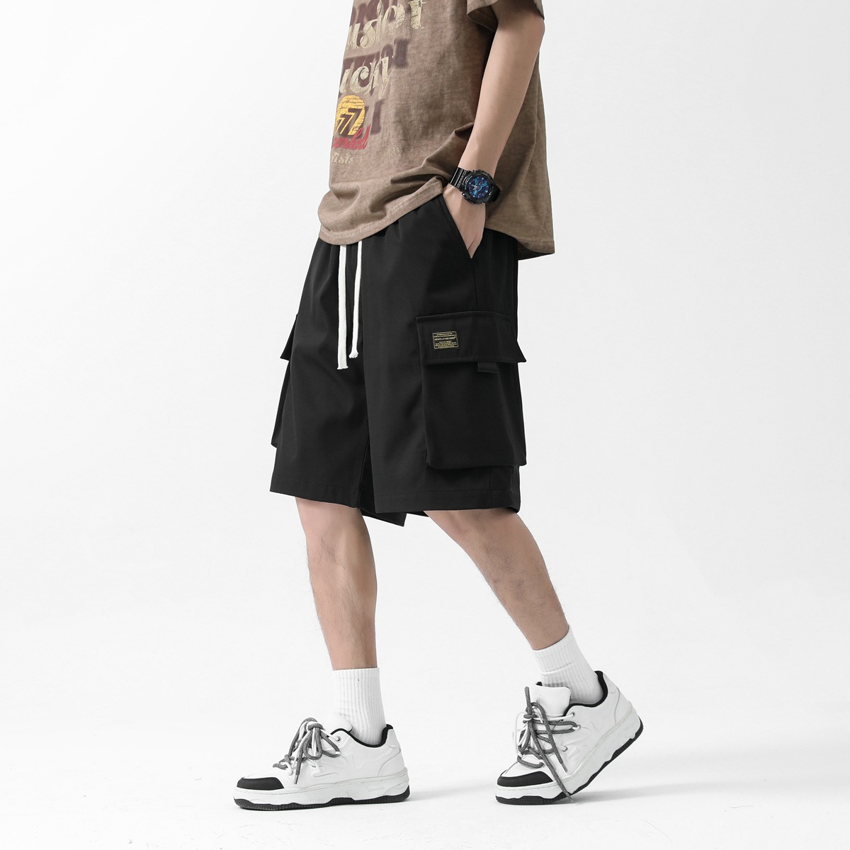 Factory Direct Supply Explosions Workwear Shorts 2024 New Summer Five-point Casual Pants Men's Functional Pants Loose Straight Barrel