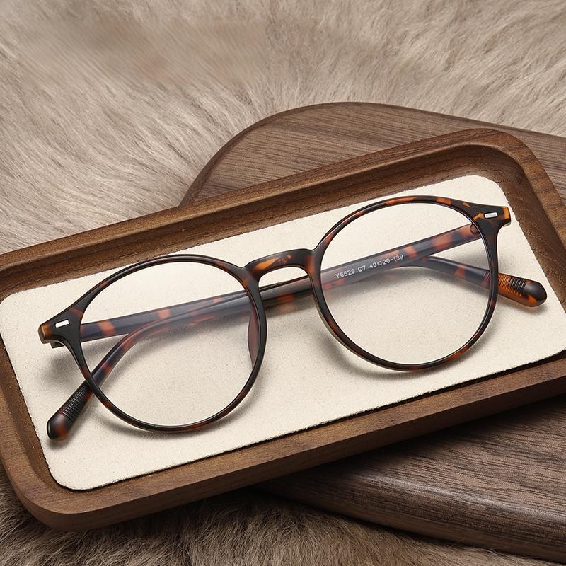 Y6626 New Korean Style Internet Celebrity Same Style Tr Glasses Frame 49 Retro Round Frame Girly Fashion Versatile Plain Glasses