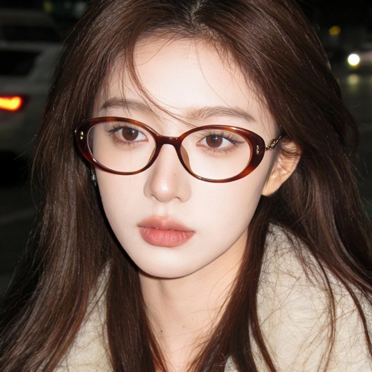 G6020 Vintage-Style Tortoiseshell-Colored Cat-Eye Glasses Frame, Retro Niche Design for Women, Suitable for Natural Look Without Makeup, Anti-Blue Light, Can Be Fitted with Prescription Lenses