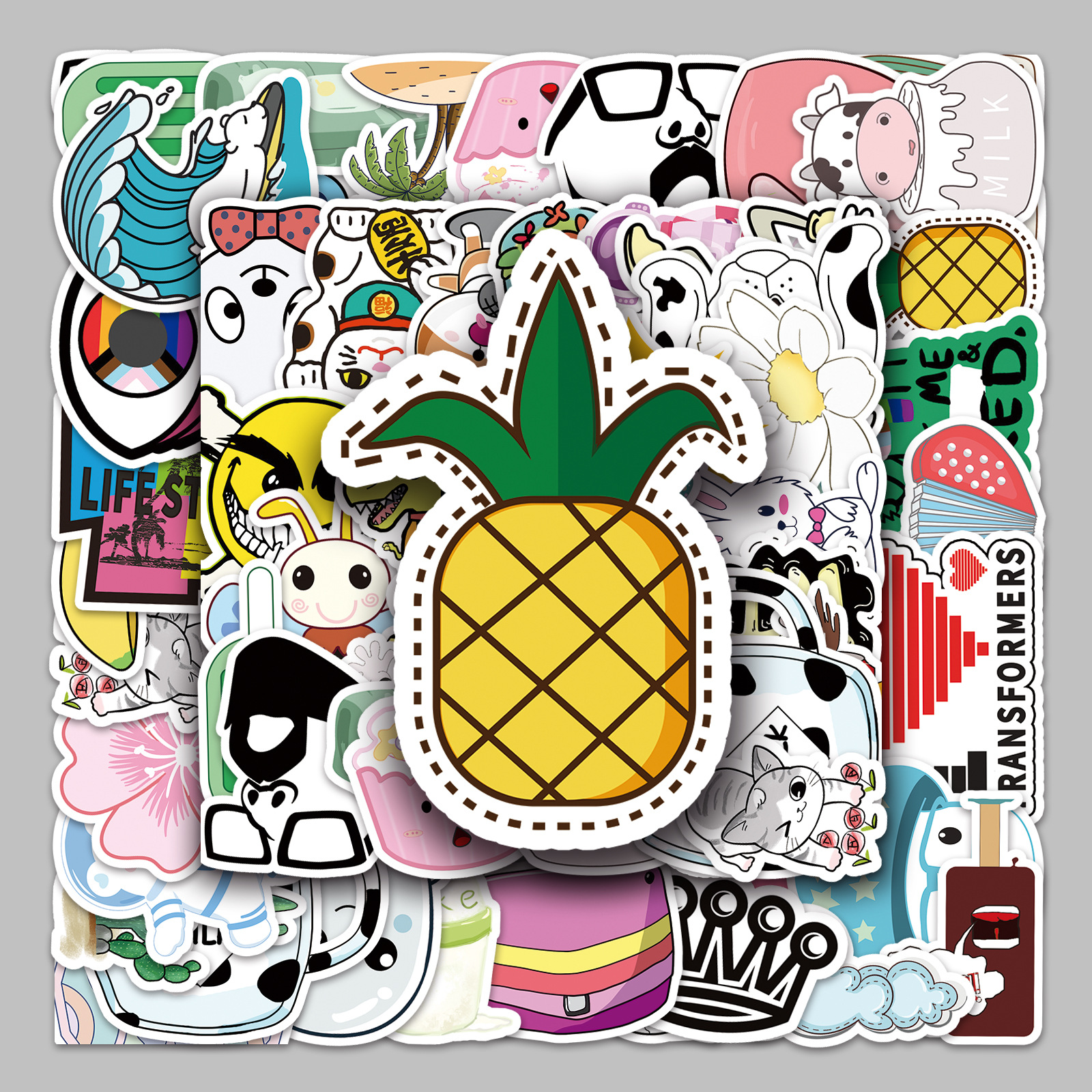 50 pieces of non-repeating VSCO graffiti small fresh girl luggage laptop car waterproof cartoon stickers