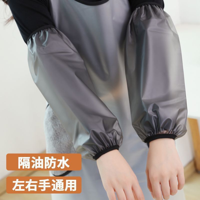Extended Waterproof Sleeves for Men and Women, Household Use in Autumn and Winter, Transparent Sleeves for Kitchen, Oil-Proof, Dirt-Resistant, Adult Protective Sleeves