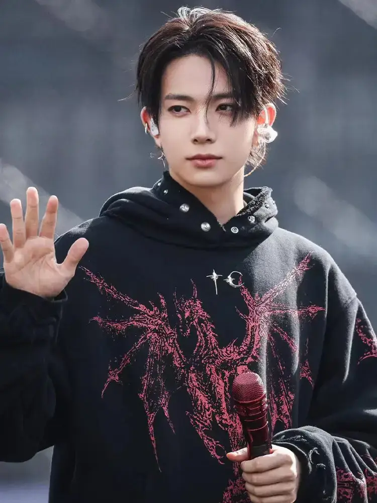 Outside Oem] Thug Club Lee Yung's Same Style Sweatshirt Rivet Hoodie for Men and Women with Zipper Jacket