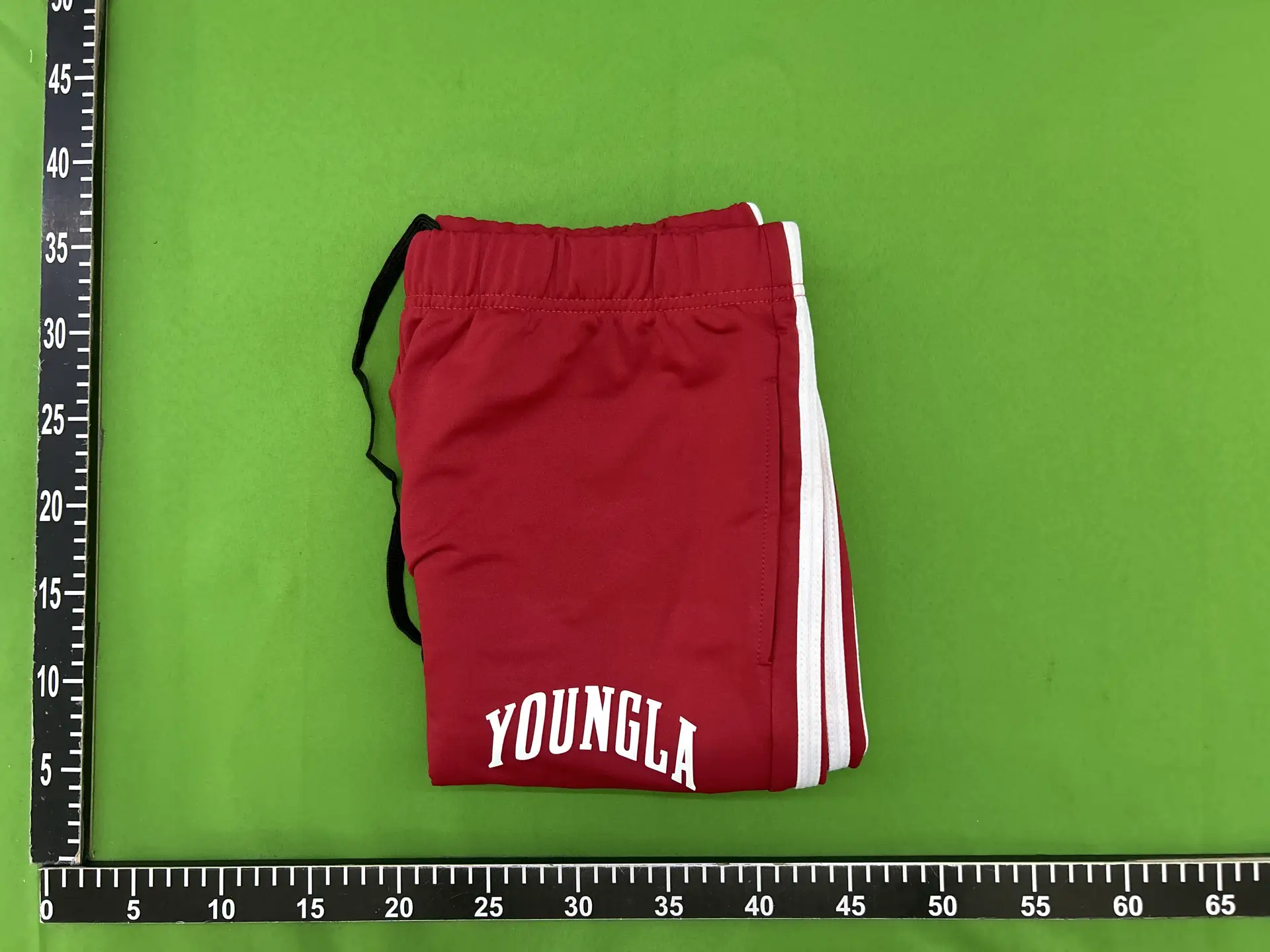 YONGLA Men's Sports Pants Double Strip Splicing Printed Casual Pants Gym Fitness Mid Waist Straight Leg Pants
