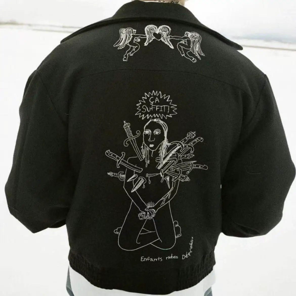 Current/Exclusive ERD Style Melancholic Rich Second Generation Review Edition Angel Cupid Embroidered Wool Jacket Coat