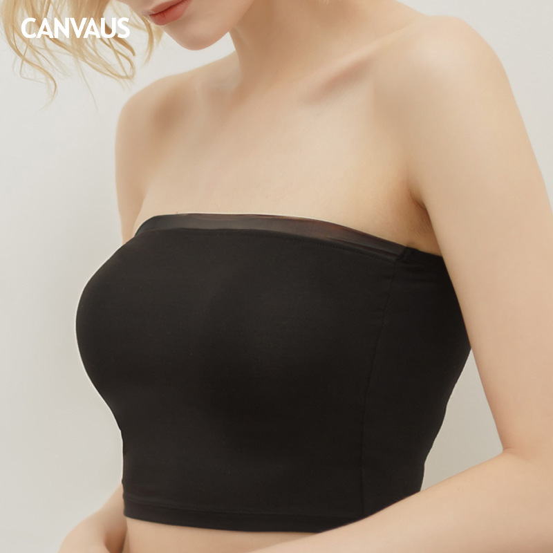 Strapless Anti-Exposure Base Layer with Modal Mesh Stitching, Sexy, In-Stock Wholesale V220A Sleeveless Slim Fit