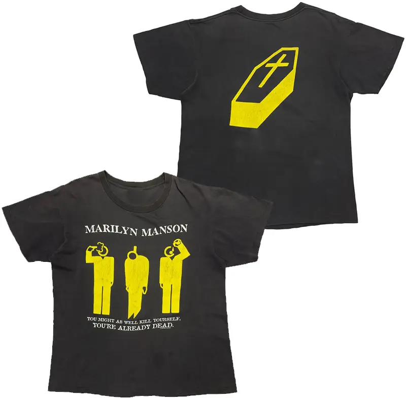 Marilyn Manson Abstract American retro Oversize High Street Short Sleeve T-Shirt