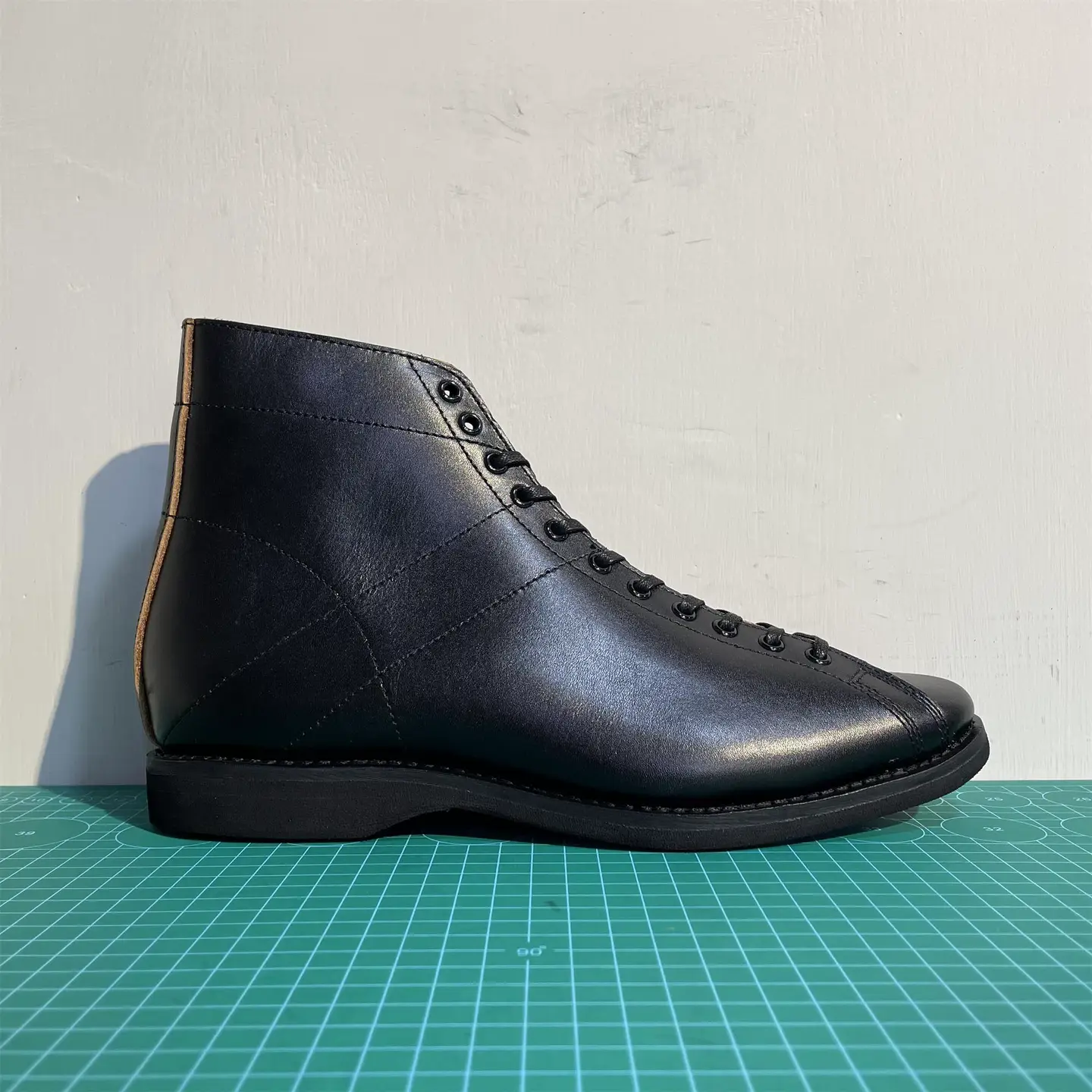 [Old Man of Nine Bags] Ch24-6 Stitched Version Boxer Boots Black Tea Core Cowhide Kangaroo Leather Horsehide Men's Boots