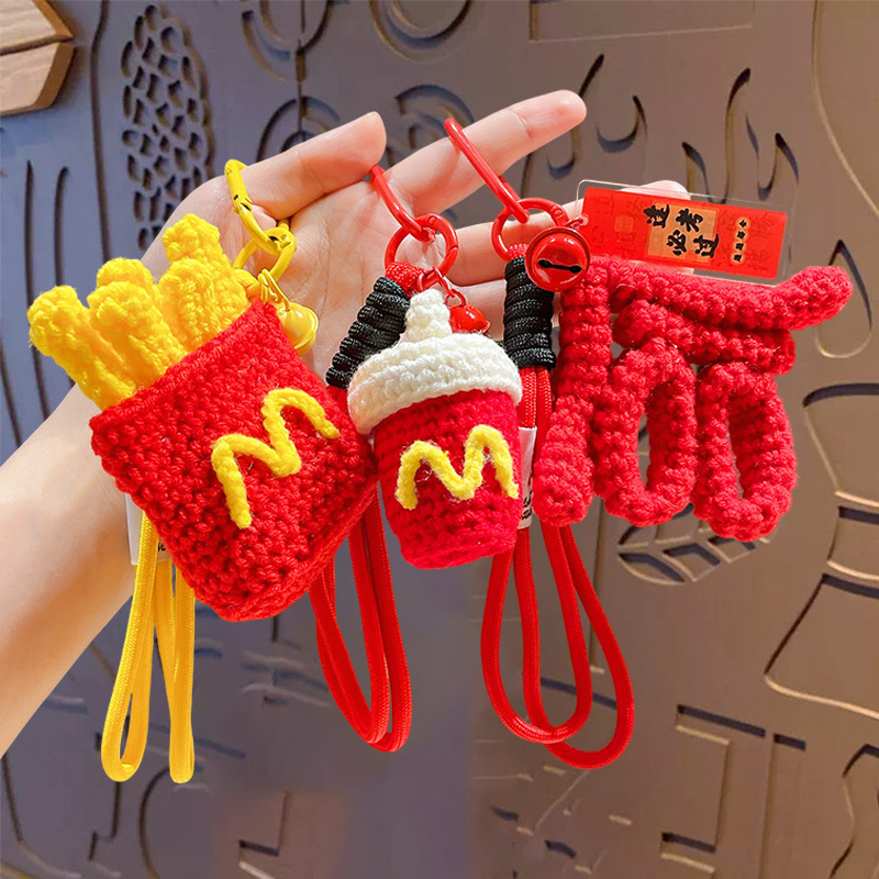 Creative Graduation Season Handmade Crochet Keychain, Inspirational Pendant for College Students Who Made It on the Honor Roll, Couple's Bag Gift