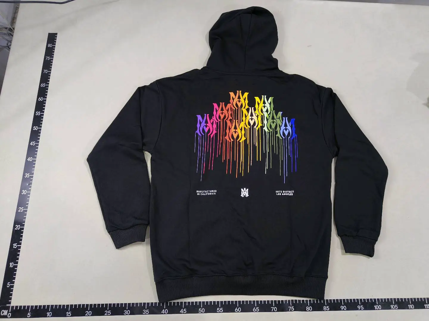 Amiri Splash-Ink Paint Starry Sky Crackle Letter Logo Unicorn Arm Hoodie Sweatshirt Couple Outfit Long-Sleeve Jacket