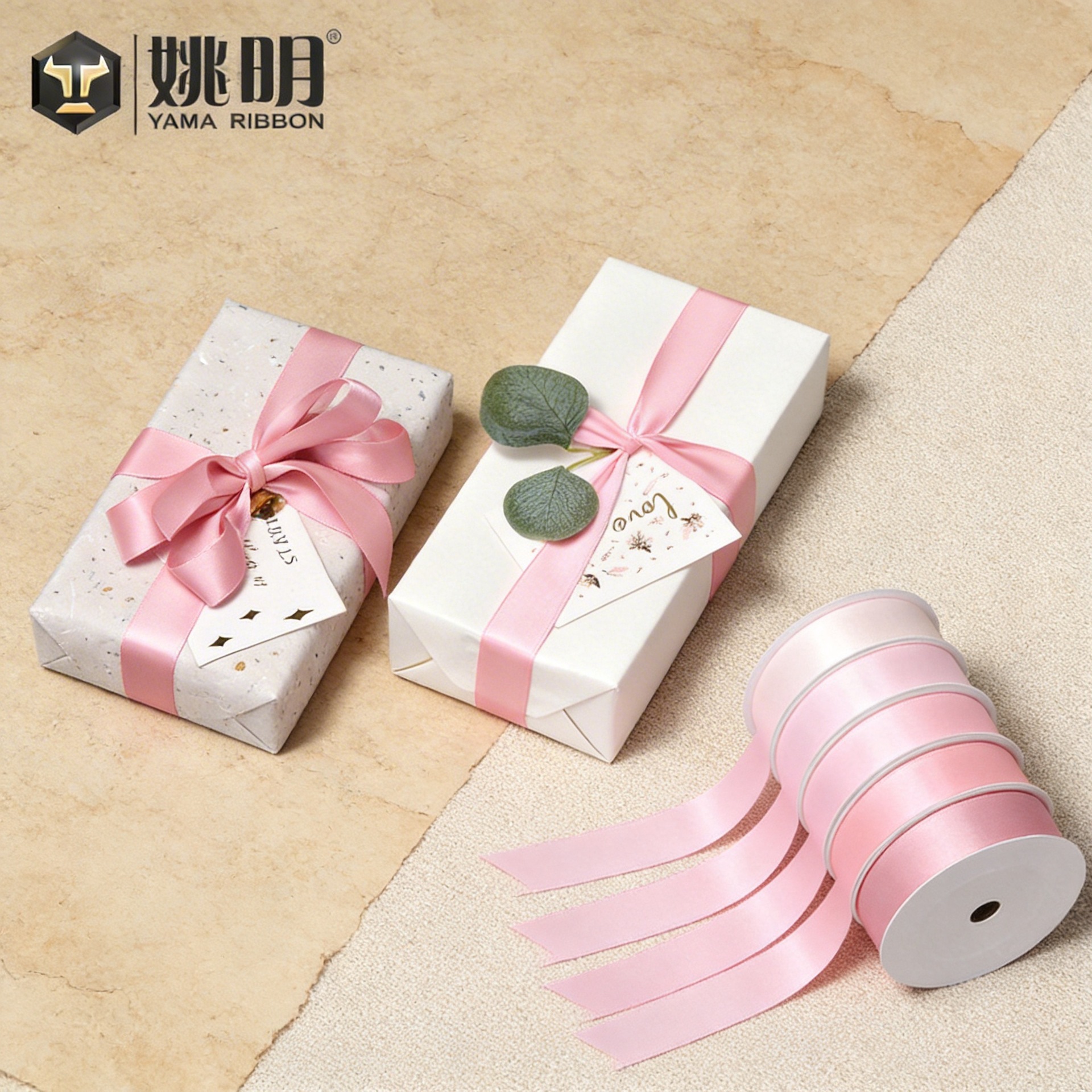Yao Ming Ribbon Light Pink Satin Ribbon Wedding Favors DIY Bow Ribbon Lolita Clothing Accessories Ribbon