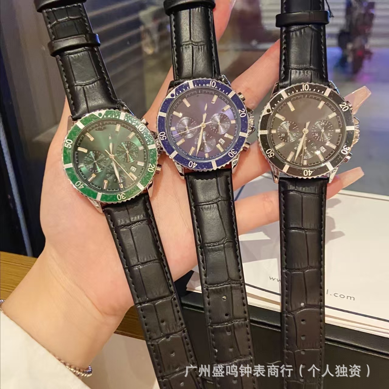 Ama's Multi-Functional Three-Eye Chronograph Pilot's Watch for Men with Steel Strap Ar11244Ar11500Ar1155 Foto QC de 1688 na Qualit.ly