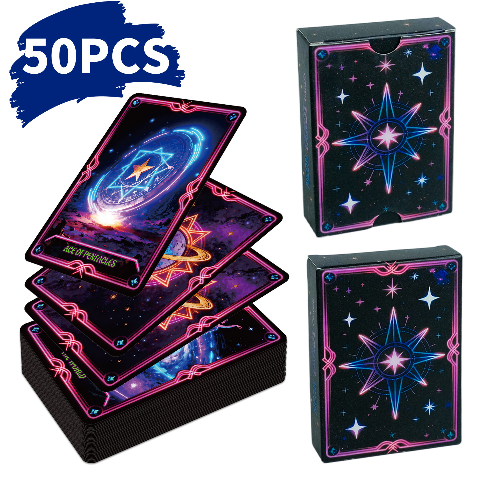 Amazon Aliexpress New 50-Piece Board Game Interactive Cards Colorful Answer Cards Tarot Cards Casual Party Cards