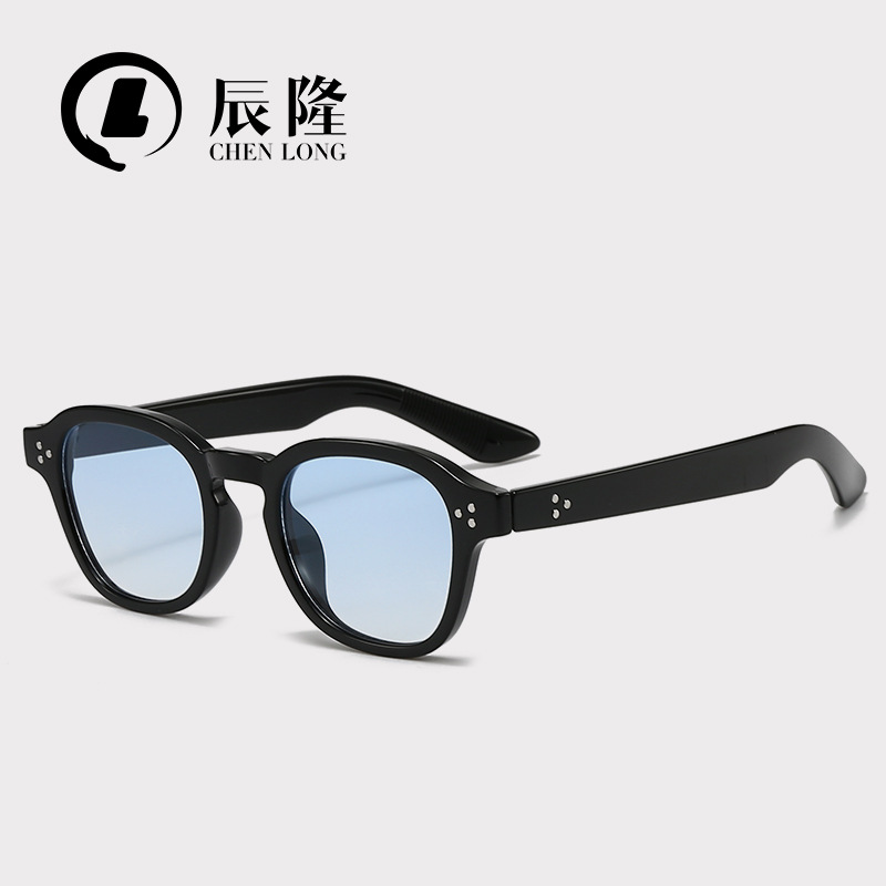 Cross-border New Retro Oval Small Frame Sunglasses Women's Anti-ultraviolet Niche Sunglasses Men's Internet Celebrity Street Photoshoot Trendy 8128