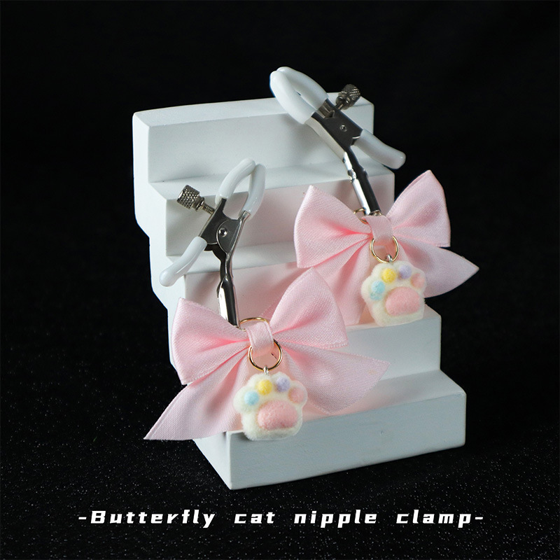 Couple's Flirting Props, Cat Claw Nipple Clamps, Bow Nipple Clamps, Adult Sex Toys, Breast Clamps, Dropshipping