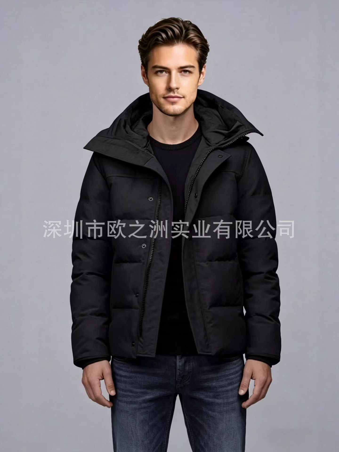 Palm Moose Casual Short down Jacket Men's Winter Windproof Versatile Warm Macmillan down Jacket Foto QC de 1688 na Qualit.ly