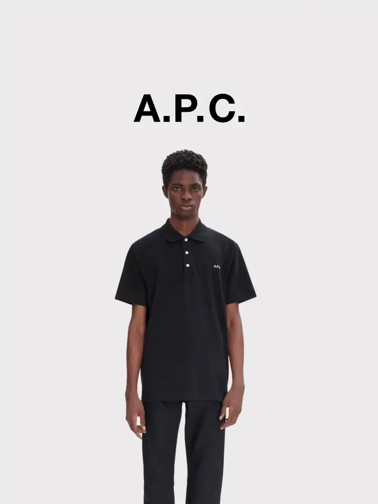 [Brand Classic] A.P.C.Polo Standard Men Apc Casual Minimalist Work Clothing Straight Polo Shirt
