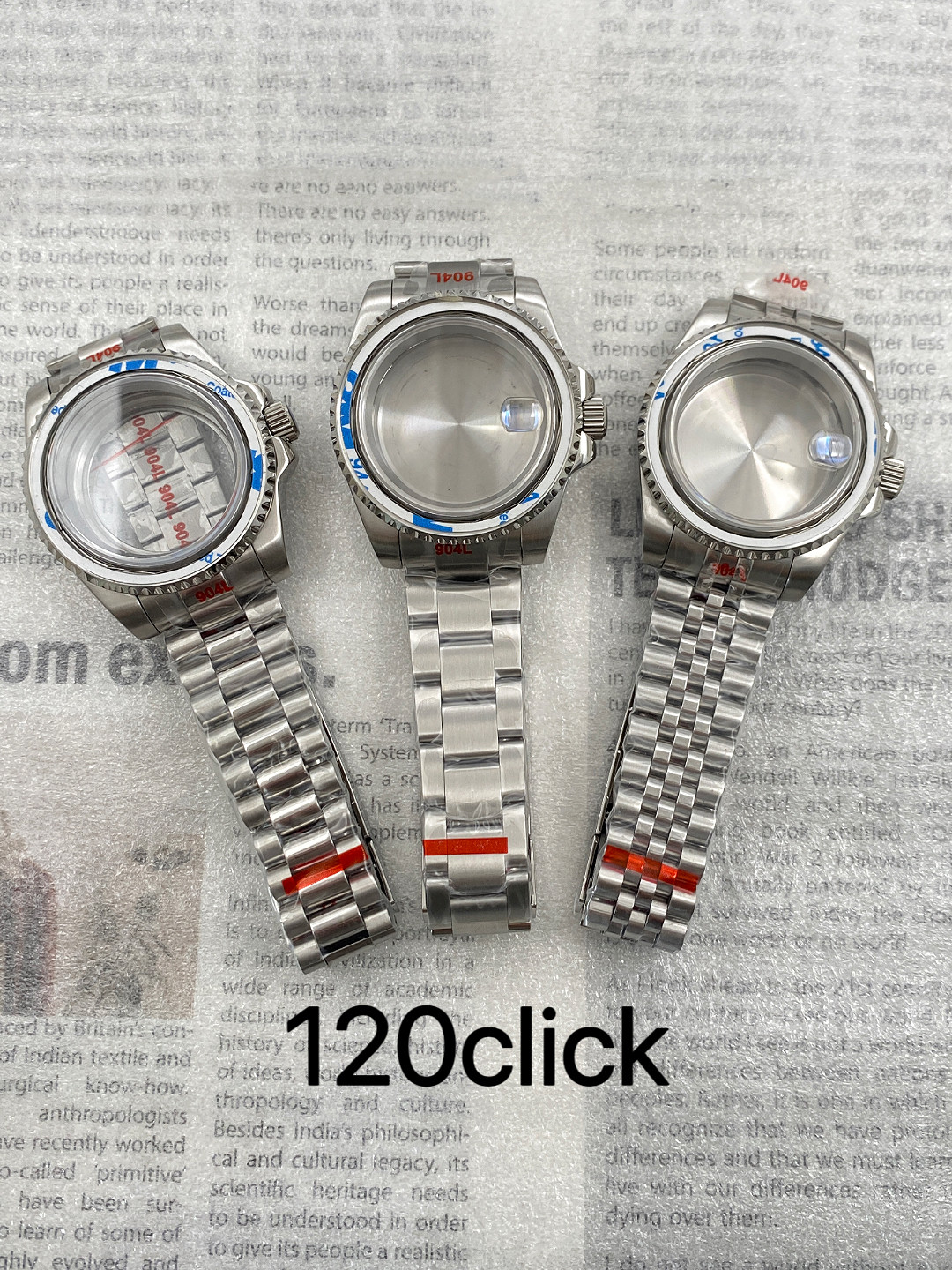 40mm Watch Case and Strap Set with Sapphire Glass, Suitable for Nh35/Nh34 Movement, with Fine-Tuning Adjustable Pull Buckle QC-foto van TAOBAO op Qualit.ly