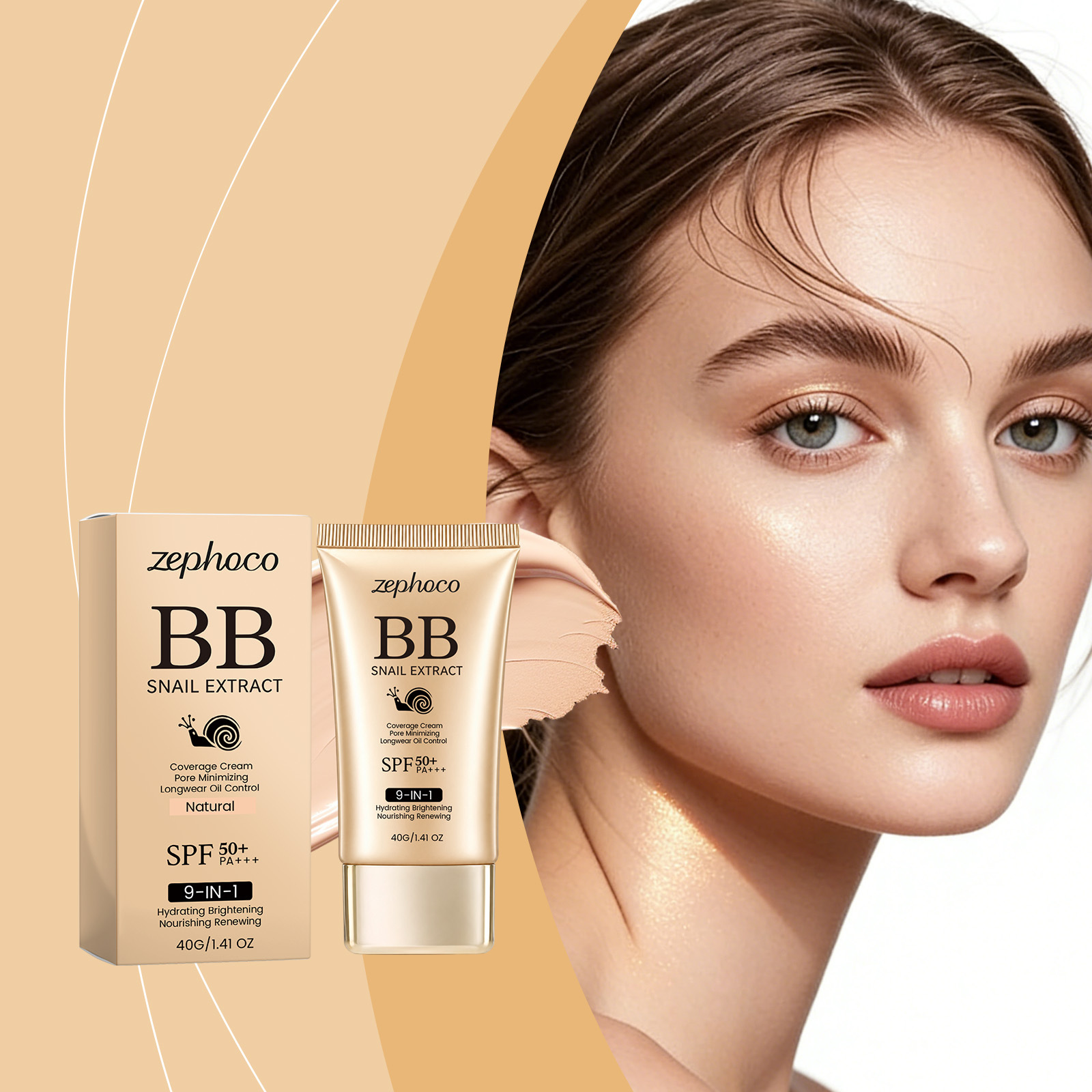 Zephoco Natural Color Multi-Effect Protective Bb Cream Moisturizing Concealer Facial Pore Isolation Protection Facial Makeup