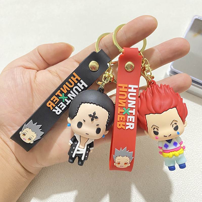 Cross-border creative full-time hunter little Jiaqi keychain pendant cartoon Three-dimensional doll ornaments car key chain