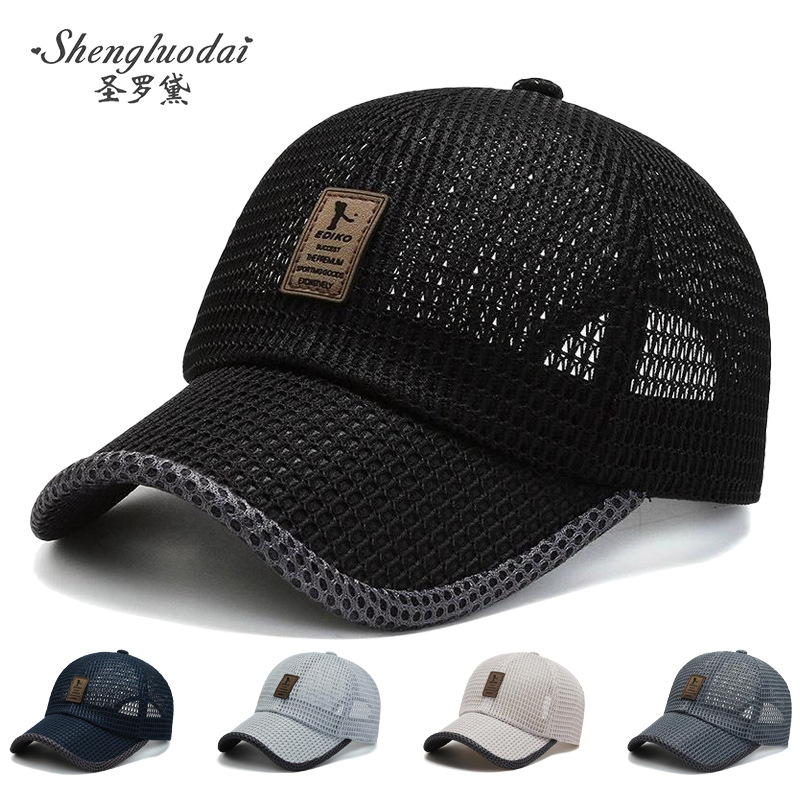 Hat Men's Summer Sun Hat Outdoor Sunscreen Sun Hat All-match Baseball Cap Summer Mesh Cap Breathable Cap